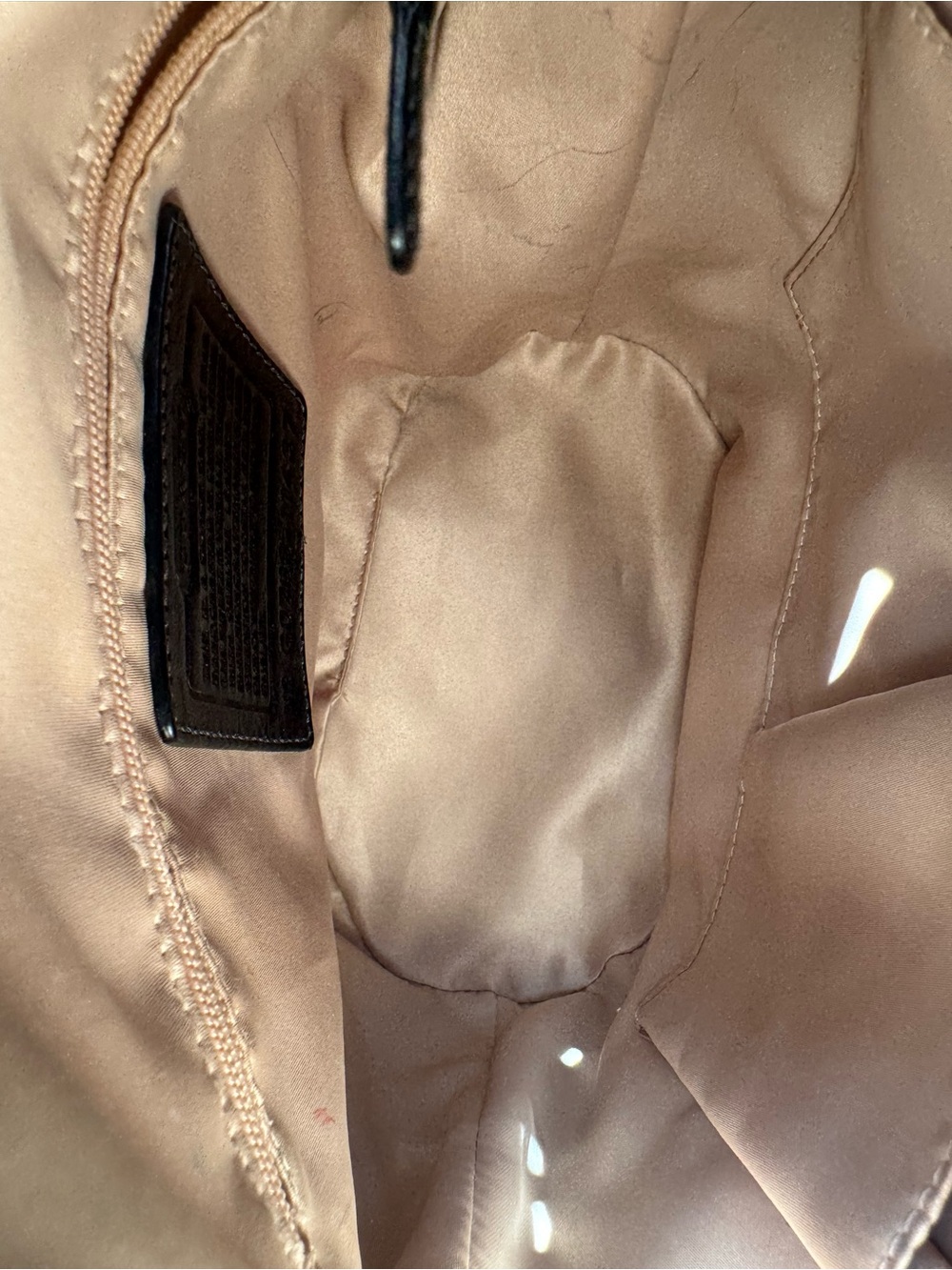 Coach Bleecker Bucket Signature Canvas Bag Black Leather Trim Convertible Y2K - Picture 11 of 16